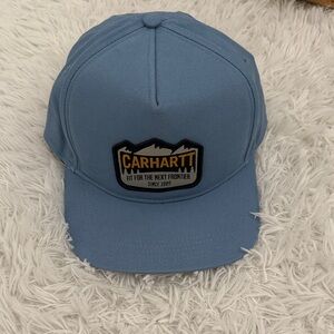 Carhartt Light Blue Cap with Logo Patch.